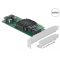 Delock PCI Express x8 kártya - 4 x belső NVMe SFF-8643 - alacsony profilú formatényező (90585)