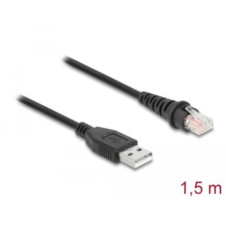   Delock RJ50   A-típusú USB 2.0 vonalkód olvasó kábel 1,5 m (90598)
