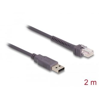   Delock RJ50   A-típusú USB 2.0 vonalkód olvasó kábel 2 m (90599)