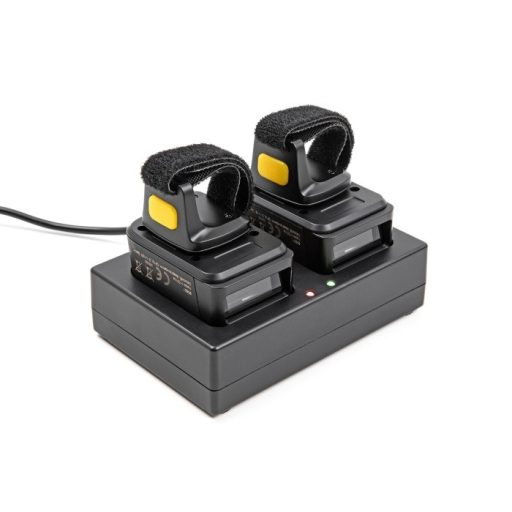 Delock Vonalkód leolvasó karika 1D és 2D 2,4 GHz vagy Bluetooth-szal (2 darab) + töltőállomás (90610)