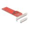 Delock PCI Express x8 kártya - 2 x belső NVMe M.2 Key M 110 mm - elágazás - alacsony profilú (90616)