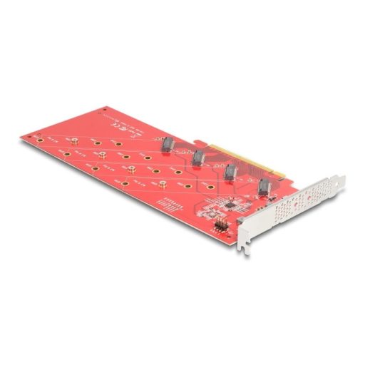 Delock PCI Express x16 kártya - 4 x belső NVMe M.2 Key M 110 mm - elágazás (90617)