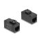 Delock Keystone modul, RJ45-aljzat - RJ45-aljzat, Cat.6A UTP fekete (90638)