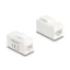 Delock Keystone modul, RJ45-aljzat - RJ45-aljzat, Cat.6A UTP fehér (90639)