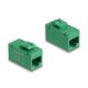 Delock Keystone modul, RJ45-aljzat - RJ45-aljzat, Cat.6A UTP zöld