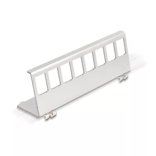 Delock Keystone fém rögzítőelem 8 porton DIN-sínhez (90657)