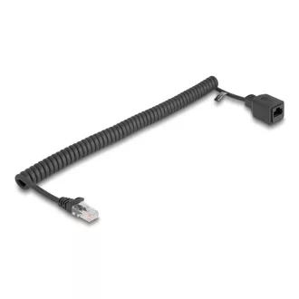   Delock RJ45 tekercses kábelcsatlakozó a jackhez Cat.5e UTP 1 m - 3 m fekete (90672)