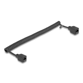   Delock RJ45 tekercselt kábel jack aljzatba Cat.5e UTP 1 m - 3 m fekete (90673)