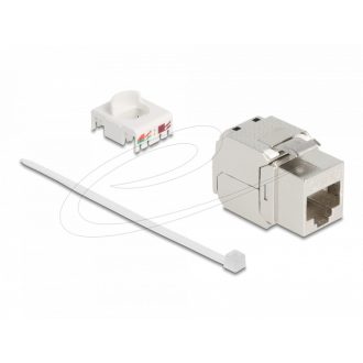   Delock Keystone modul RJ45 aljzat az LSA Cat.8.1-hez fémretesszel, szerszám nélkül (90683)
