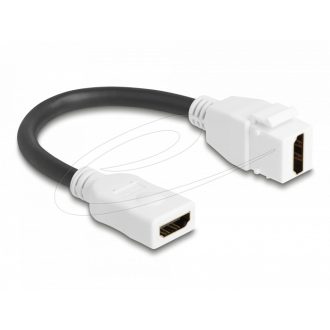   Delock Keystone modulkábel HDMI anya-hüvely 8K 60 Hz 20 cm fehér (90684)