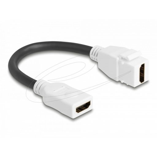 Delock Keystone modulkábel HDMI anya-hüvely 8K 60 Hz 20 cm fehér (90684)