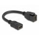 Delock Keystone modul kábel HDMI anya-alj 8K 60 Hz 20 cm fekete