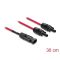 Delock DL4 szolár kábel elosztó 1 x apa - 2 x anya 30 cm piros (90707)