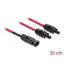 Delock DL4 szolár kábel elosztó 1 x apa - 2 x anya 30 cm piros (90707)