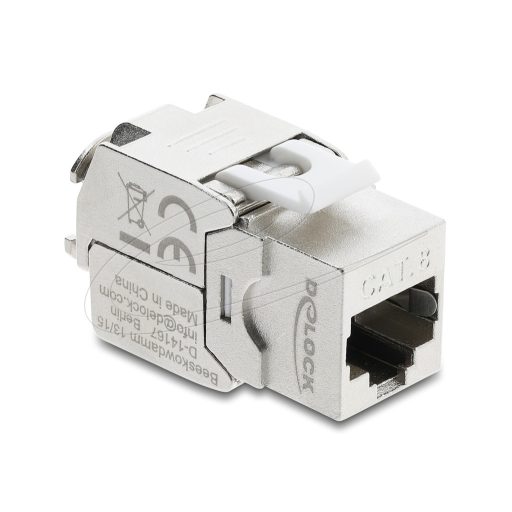 Delock Keystone modul RJ45 aljzat   LSA Cat.8.1, árnyékolt, szerszám nélküli (90715)