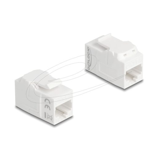 Delock Keystone modul összekötő RJ45 aljzat RJ45 aljzat, Cat.6A UTP, fehér (90719)