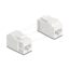 Delock Keystone modul összekötő RJ45 aljzat RJ45 aljzat, Cat.6A UTP, fehér (90719)