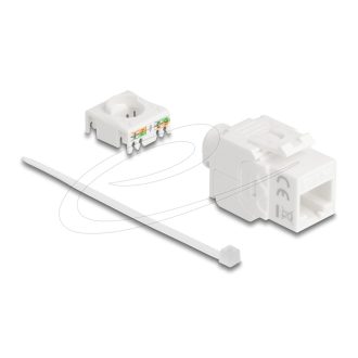   Delock Keystone modul RJ45 aljzat LSA, Cat.6A UTP 180  szerszám nélküli (90722)