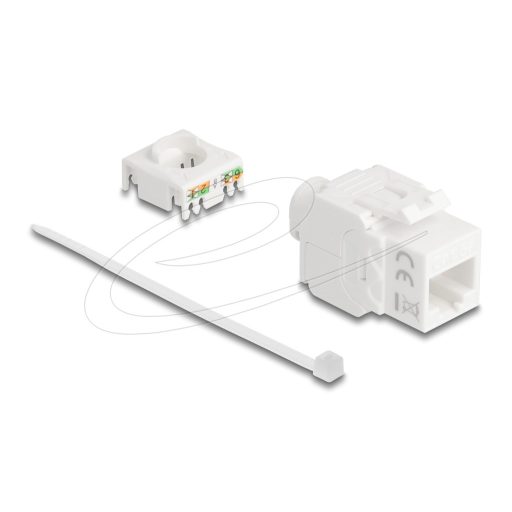 Delock Keystone modul RJ45 aljzat LSA, Cat.6A UTP 180  szerszám nélküli (90722)