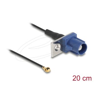   Delock Antenna kábel FAKRA C apa - MHF  I apa 1,13 - 20 cm 1 előrelyukasztott nyílással (90727)