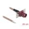Delock Antenna kábel FAKRA D anya   nyílt kábelek RG-316 20 cm 2 előrelyukasztott nyílással (90729)