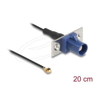   Delock Antenna kábel FAKRA C apa - MHF  I apa 1,13 - 20 cm 2 előrelyukasztott nyílással (90731)