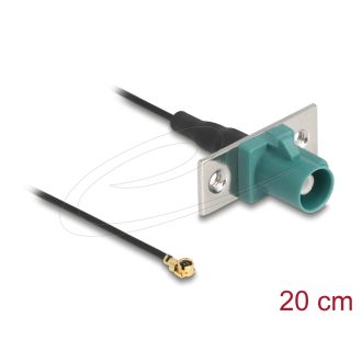   Delock Antennakábel FAKRA E-dugó - MHF  I-dugó 1,13 - 20 cm 2 előre lyukasztott lyukkal (90732)