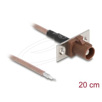   Delock Antenna kábel FAKRA F anya   nyílt kábelek RG-316 20 cm 2 előrelyukasztott nyílással (90733)