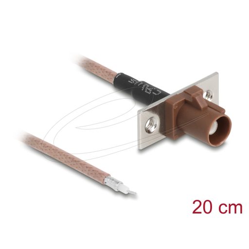 Delock Antenna kábel FAKRA F anya   nyílt kábelek RG-316 20 cm 2 előrelyukasztott nyílással (90733)