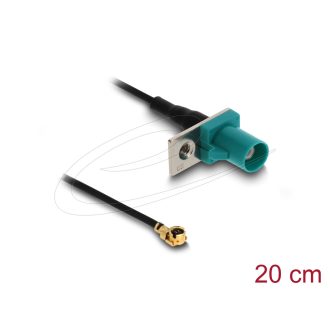   Delock Antenna kábel FAKRA Z apa - MHF  I apa 1,13 - 20 cm 2 előrelyukasztott nyílással (90734)