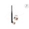 Delock WiFi 7 antenna N apa 2 - 3 dBi 20,6 cm hosszú kétirányú billenő csatlakozással hajlékony fekete anyaggal (90735)