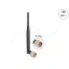 Delock WiFi 7 antenna N apa 2 - 3 dBi 20,6 cm hosszú kétirányú billenő csatlakozással hajlékony fekete anyaggal (90735)