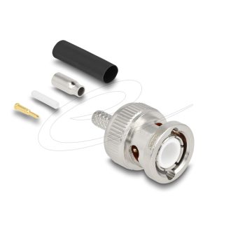   Delock BNC apa RG-174 / RG-316 krimpelésére illeszkedő süllyesztő csővel (90756)