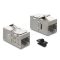 Delock Keystone modul csatoló RJ45 aljzat   RJ45 aljzat Cat.6A, fém reteszeléssel és rögzítő kapoccsal, árnyékolt (90757)