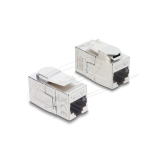   Delock Keystone modul összekötő RJ45 aljzat RJ45 aljzat, Cat.6A árnyékolt (90796)