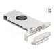 Delock PCI Express x16 kártya - 2 x USB 20 Gbps USB Type-C  csatorna ventilátorral és hűtőpárnával alacsony kialakítású faktorban