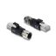 Delock M12 X-kódolt adapter 8 tűs anya - RJ45 apa fekete (90834)