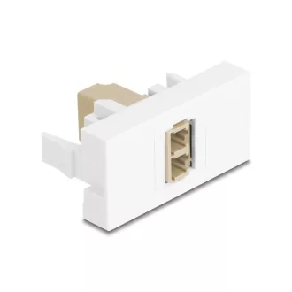   Delock Easy 45 Modul LC Duplex anya LC Duplex anya fehér/bézs (90840)