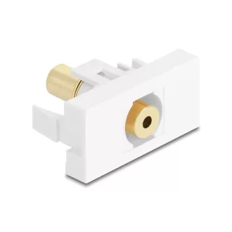   Delock Easy 45 Modul sztereó jack aljzat 3,5 mm 4 tűs sztereó jack aljzat 3,5 mm 4 tűs aranyozott fehér (90841)