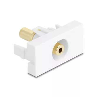   Delock Easy 45 Modul sztereó jack aljzat 3,5 mm 3 tűs sztereó jack aljzat 3,5 mm 3 tűs aranyozott fehér (90843)