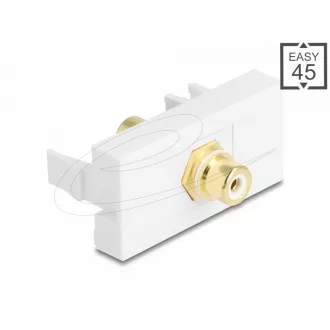   Delock Easy 45 modul RCA anya RCA anya aranyozott fehér / fehér (90861)