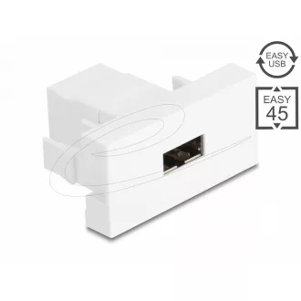   Delock Easy 45 modul EASY-USB 2.0 típusú anya - EASY-USB Type-A anya fehér (90866)