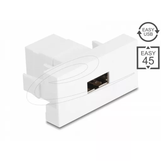 Delock Easy 45 modul EASY-USB 2.0 típusú anya - EASY-USB Type-A anya fehér (90866)