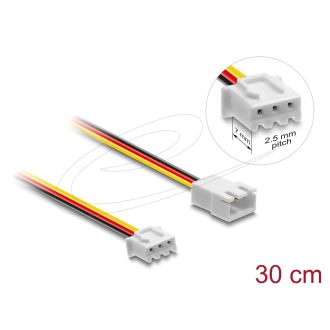   Delock Ventilátor bővítő kábel apa - anya 3 tűs 30 cm (90867)