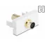 Delock Easy 45 Modul Mini-DIN 4 tűs anya-aljzat aranyozott fehér (90872)