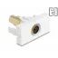 Delock Easy 45 modul Mini-DIN 6 tűs anya - anya aranyozott fehér (90873)