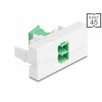   Delock Easy 45 modul LC Duplex anya LC Duplex anya, lézeres védelem flip belső zöld/fehér (90875)