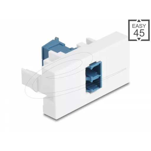 Delock Easy 45 modul LC Duplex anya LC Duplex anya lézeres védelmi flippel kék/fehér belsejében (90876)