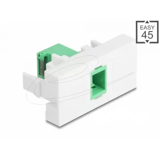   Delock Easy 45 modul SC Simplex anya SC Simplex anya lézeres védelmi flippel zöld/fehér belsejében (90877)