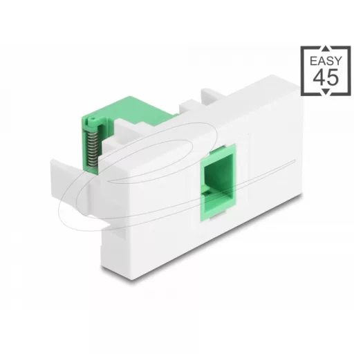 Delock Easy 45 modul SC Simplex anya SC Simplex anya lézeres védelmi flippel zöld/fehér belsejében (90877)